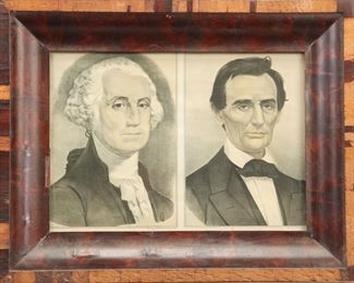 Currier & Ives George Washington & Abraham Lincoln