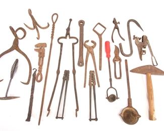 Antique blacksmith Tools group