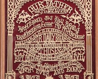 The Lord's Prayer Wooden Scrollwork 