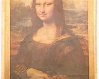 Mona Lisa Print in Gilt Wood Frame