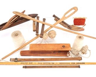 Antique Sewing and Weaving  Lot