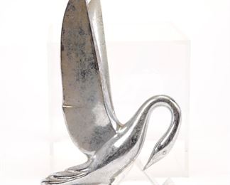 Art Deco Chrome Swan Hood Ornament