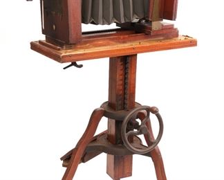 Large Victorian Century No. 4 Camera on Wooden Stand