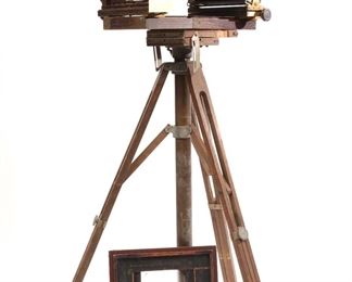 Victorian Accordion Style Camera on stand