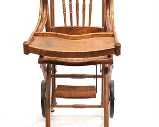 Victorian High Chair that Converts to a stroller/ pram
