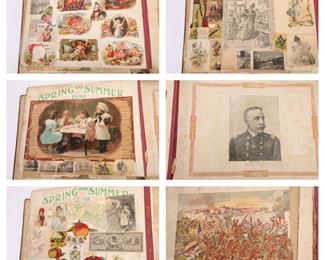 1899 Scrapbook with Chromolithographs, Die Cuts, and more
