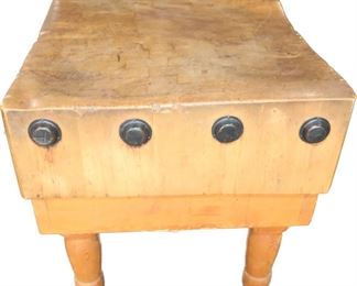 Butcher block Table #2 on Wheels