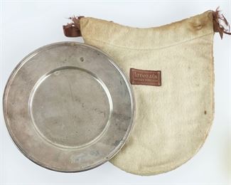 126 Grams Fine Tiffany & Co Makers Sterling Silver 6.25� Plate W/ Bag 1715
