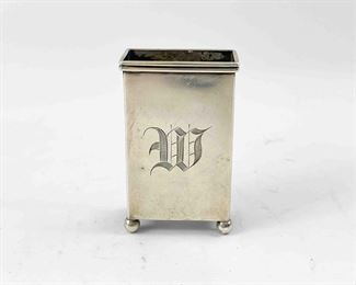 Antique Sterling Silver Footed Matchbox Holder
