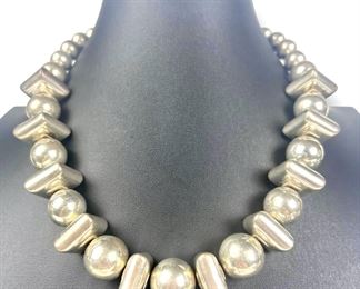 Silver-Plated Statement Necklace. Approx 19in, 92.8 Grams
