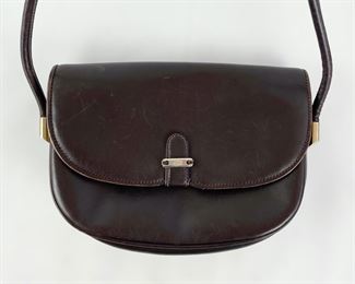 Vintage Gucci Brown Leather Shoulder Handbag Possibly Faux
