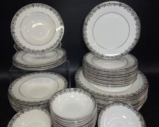 Royal Doulton Fine English BONE China FlowerLace pattern set of Dinner plates Soup Bowls salad plates
