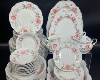 EDELSTEIN BAVARIA Fine German porcelain MARIA THERESIA 18197 SET OF SERVING DISHES PLATES BOWLS CREAMER and Sugar bowl
