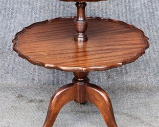 20th C Tiered Queen Anne Side Table
