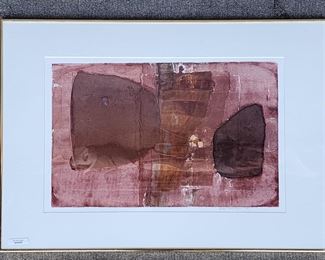 1981 Gretchen Friend Jones Abstract Framed Print Pencil Signed
