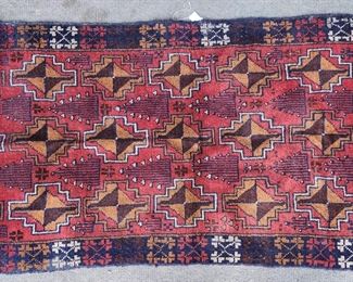 Vintage Persian Wool Area Rug Hand Knotted

