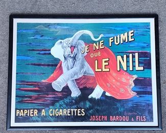 vintage Je ne fume que le nil papier a cigarettes joseph bardu and FILO framed poster
