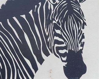 ellen gentry pencil signed zebra print framed 123/385
