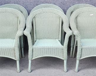 6 Faux Rattan Outdoor Garden Patio Lounge Chairs
