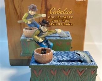 Cabelas Collectable Cast Iron Savings Still Bank with Original Box
