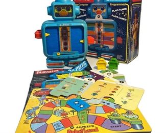 Vintage 1978 Alphie the Electronic Robot from Playskool with Original Box and Accessories
