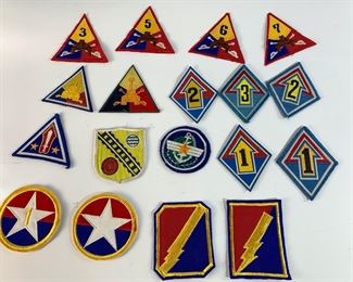 Vintage US Military Vietnam/Korean War Era Service Patches - Armored Div, Trans School, and More
