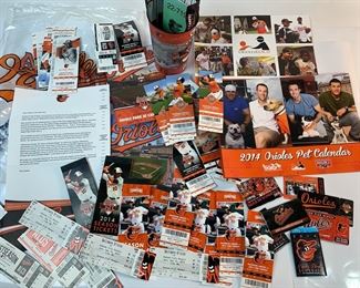 Baltimore Orioles 2014-2015 Season Ticket Holder Memorabilia Lot - Tickets, Calendar, Letters, Bag, Cup and More
