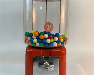 Vintage 1Cent Acorn Gumball Machine
