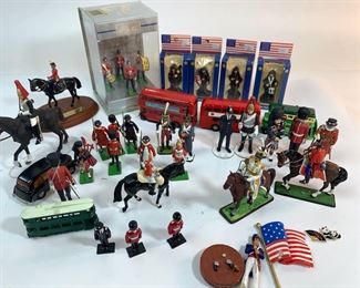 Great Collection of Vintage Britains Metal Toy Soldiers and Figurines - Some New In Box All In Great Condition
