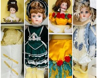 NIB Franklin Heirloom Collectible Dolls Lot
