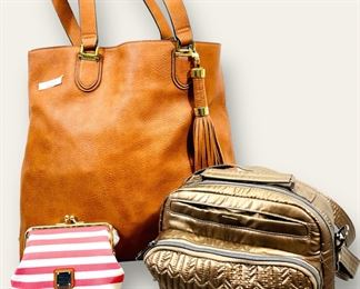 Dooney & Bourke Red Sullivan Women Coin & Card Cases, LUG Shoulder Bag And Steve Madden Brown Tote Bag W Tassel
