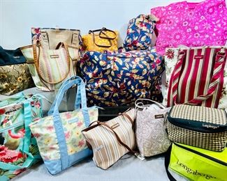 Longaberger Large Assorted Handbag Lot, Different Sizes And Designs In Great Preowned Condition
