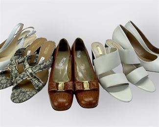 FERRAGAMO ALFANI LOUISE ET CIE AEROSOLES NINE WEST LOT OF 5 SUMMER SHOES WOMENS SIZE 11
