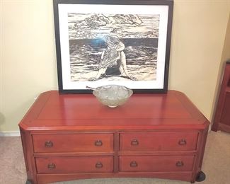 Thomasville Coffee Table, Abstract Art