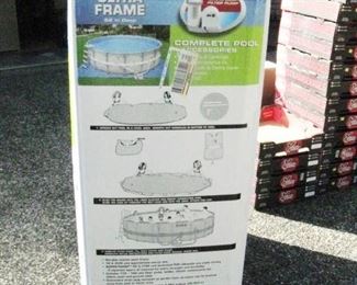 Garage: 18ft Ultra Frame by Intex  New in Box. Has everything.  Pump-Ladder----(Does not include water)