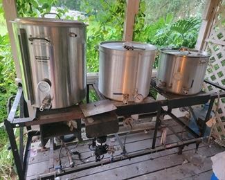 Beer / wine making equipment with supplies selling as a package.