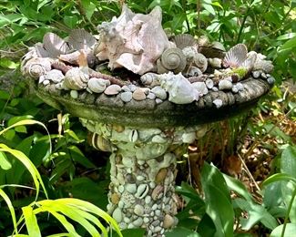 Sea Shell Bird Bath