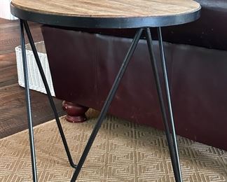 (2) Rustic & Iron Side Tables