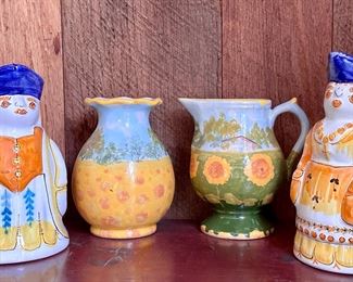 His & Hers Pitchers (left & right) & Creamer & Sugar (middle) - Made in Italy