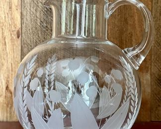 Tiffany & Co. Etched Pitcher
