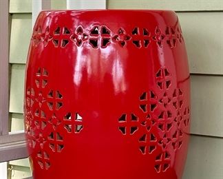 Pier 1 Garden Stool (red)