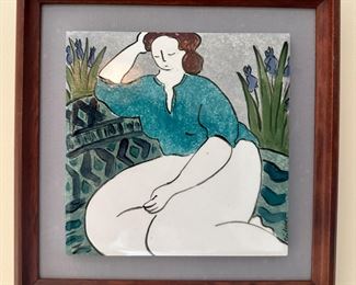 Framed Tile, Signed