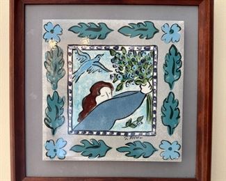 Framed Tile, Signed