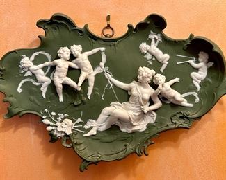 (2) Cherub Wall Plaques (Germany)