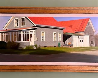 Oil on Board, Signed WB Hoyt '89: Hoyt, known for his contemporary realism style, William Hoyt is an artist/painter currently living and working in Hartland, VT.