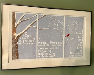 "Dark of December" Artist Proof, Signed Karen Kitzmiller 1991