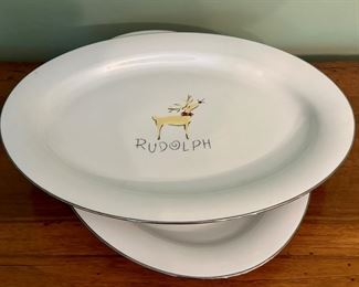 Pottery Barn Reindeer Platters