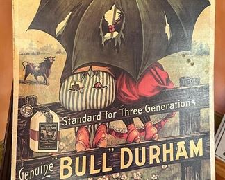 Vintage Bull Durham Tobacco Poster