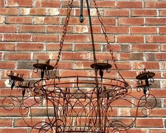 Vintage Wrought Iron Chandelier