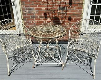 Vintage Wrought Iron Patio Set